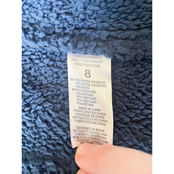 NWT Custo Barcelona Kids Brown Faux Leather Jacket Size 8 - Picture 8 of 10